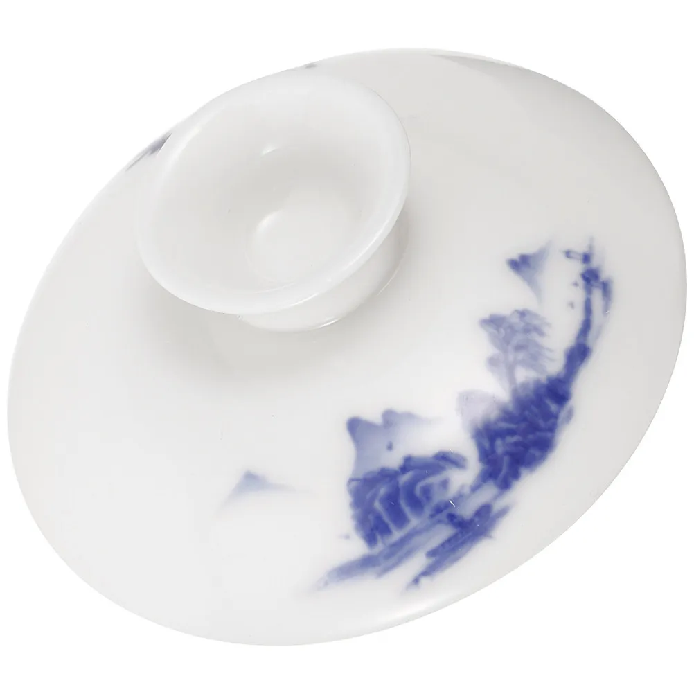 Ceramic Tea Cup Lid Replacement Cover Easy to Clean for Broken Lid Traditional Mug Cover Suitable for Tea House