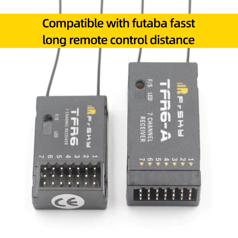 FrSky TFR6 TFR6A TFR6-A 2.4Ghz 7 Channel 7CH Receiver Futaba FASST Compatible for Feiying Fr Sky Original