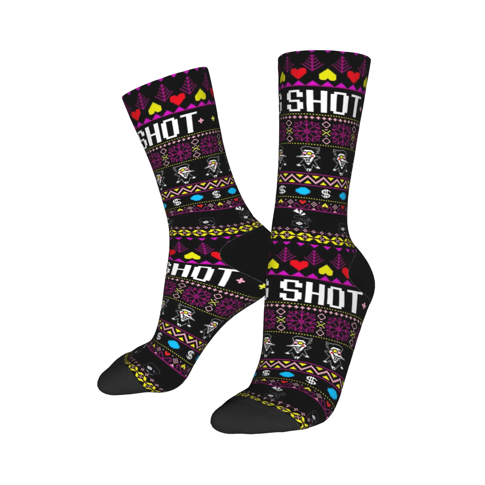 Spamton's BIG SHOT Kromer Krismas Deltarune calcetines hombres mujeres calcetines de alta calidad Primavera Verano Otoño Invierno calcetines de tubo medio