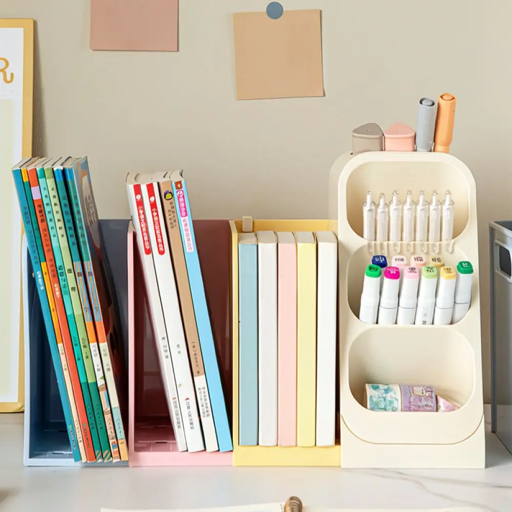 Extendable Book Support Rack Desktop Organizer Adjustable Bookend For Home Office Tabletop Storage Display Shelf