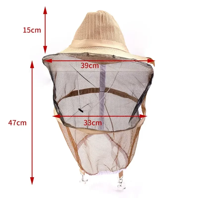 X50 Beekeeper Cowboy Hat with Fine Mesh Veil, Head & Face Protector for Beekeeping