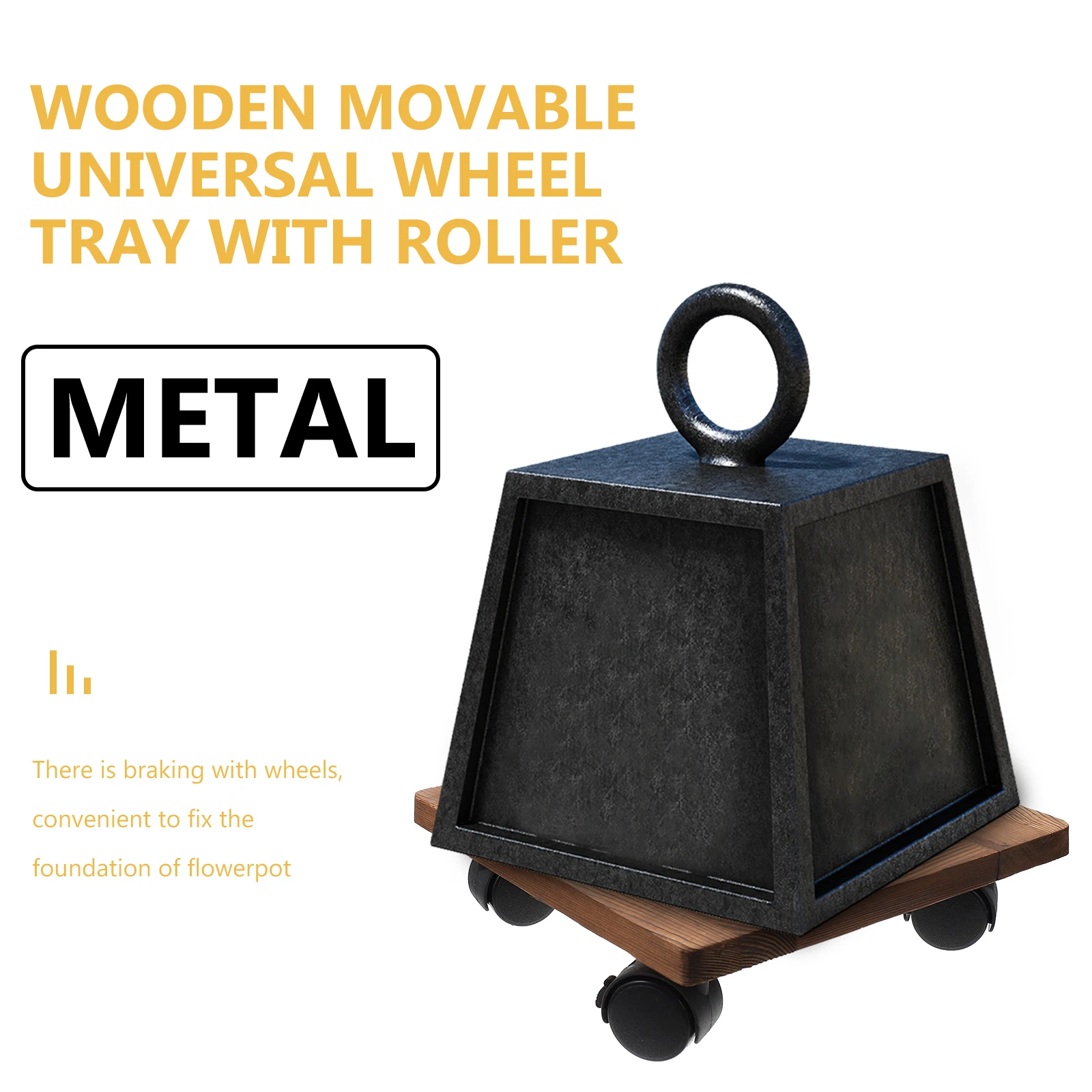 

Plant Shelf Outdoor Flower Pot Tray Indoor Universal Wheel Moveable Flowerpot Holder