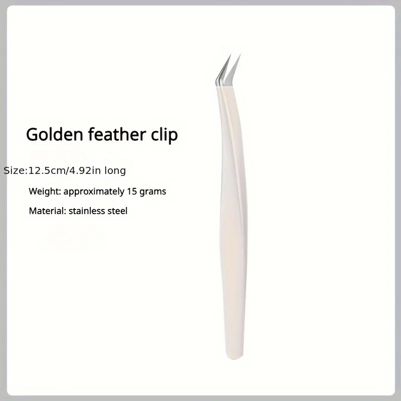 Pinça profissional para cílios e sobrancelhas, ferramenta de beleza em aço inoxidável com pontas de precisão para cílios postiços, enxertia de sobrancelhas, presentes