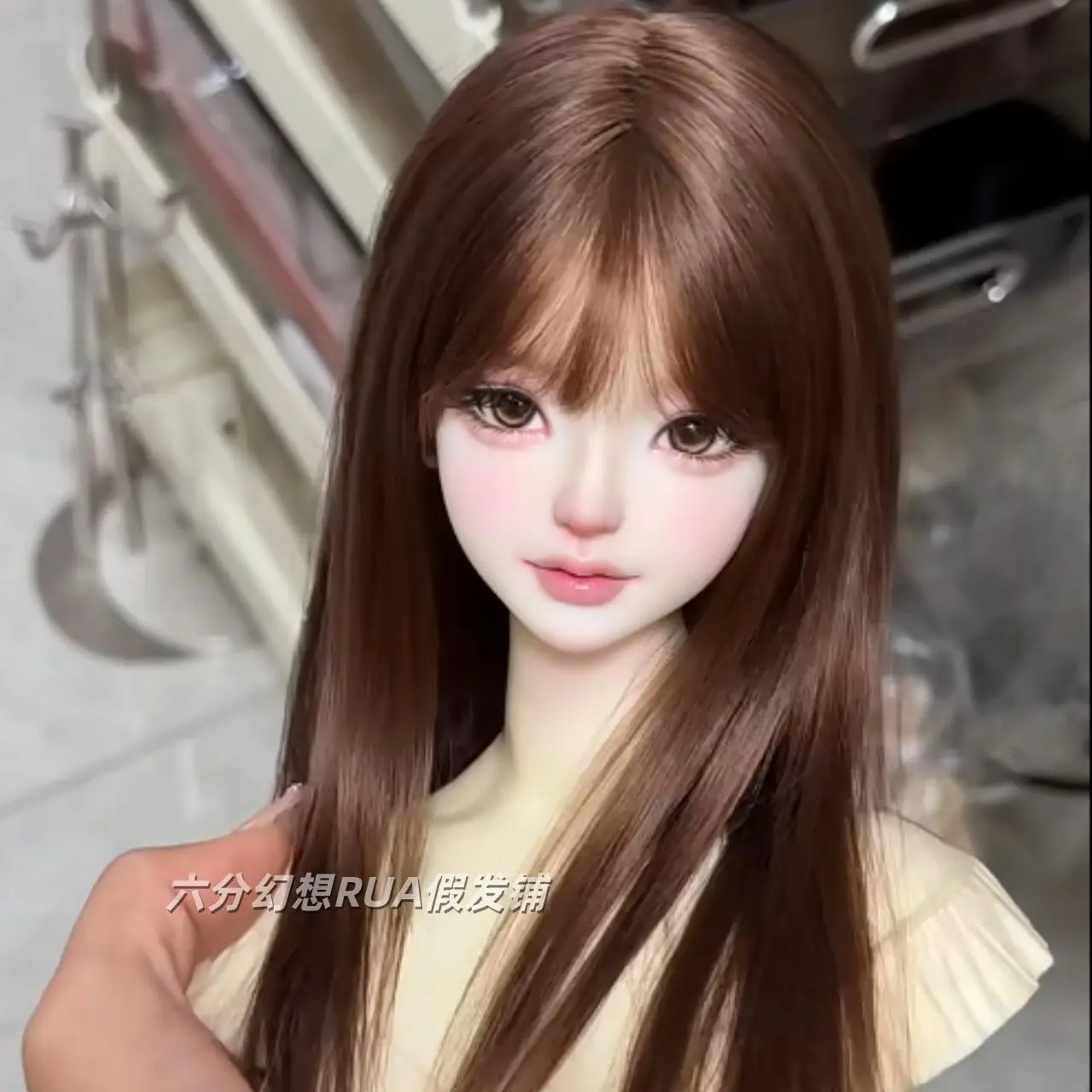 New High Temperature Silk 1/3 1/4 1/6 Bjd Doll Wig Dark Brown Long Straight High Temperature Wig Bjd Doll Accessories No Doll