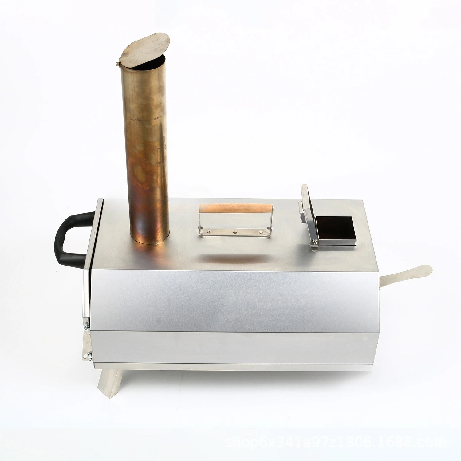 

Портативная печь для пиццы на пеллетах, коммерческая, уличная, на дровах, из нержавеющей стали, с вращающимся механизмом для пиццы