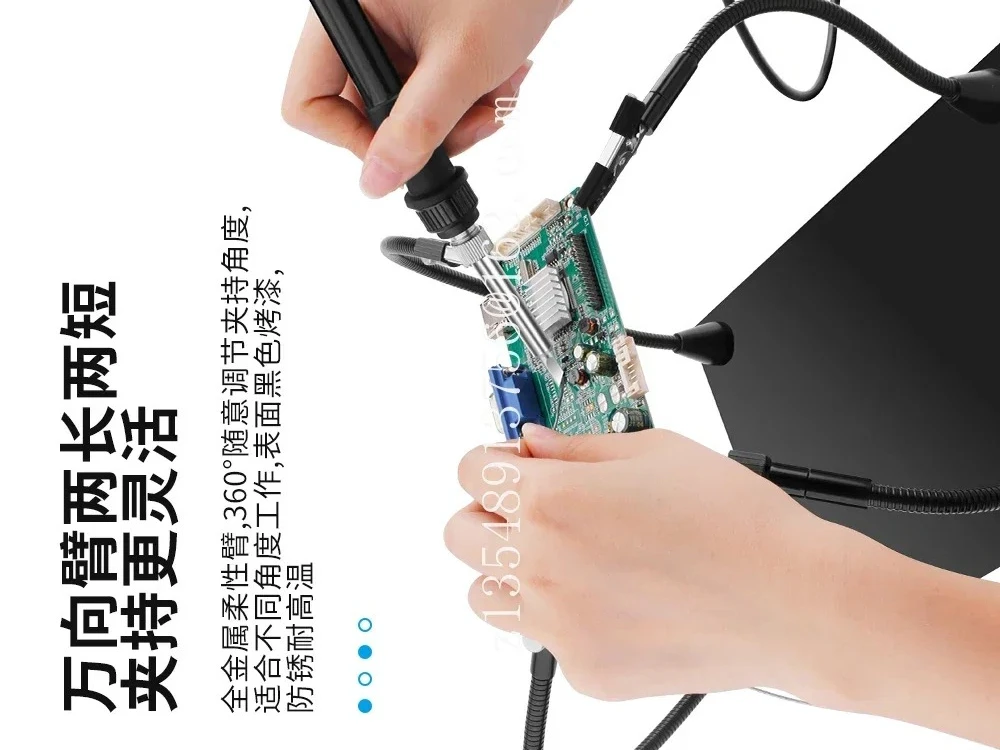Multi functional 360 degree rotating crocodile clip phone repair and tin planting platform factory direct sales