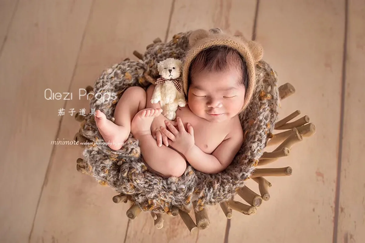Newborn Photography Props for Baby Cute Animals Christmas Elk Doll  Fotografia Accessory Studio Shooting Photo Props