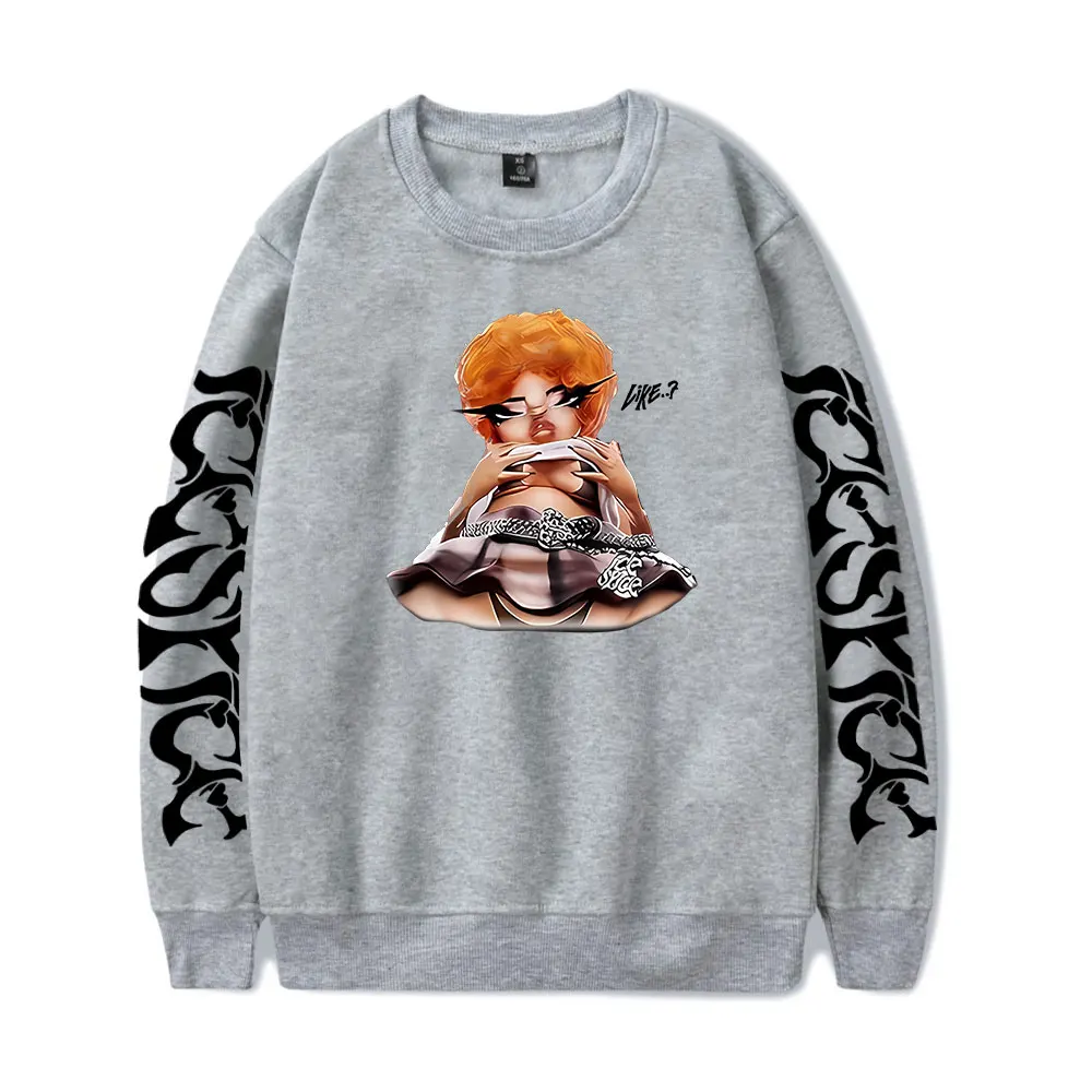 Ice Spice merch munch butterfly sweater album like Merch-suéter sin capucha para hombre y mujer, jerséis de hip hop