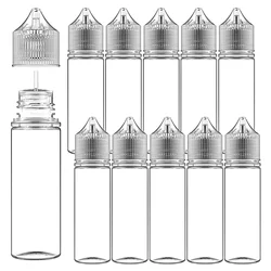 30ml/100pcs 60ml/50pcs PET Plastic Empty Dropper Liquid Eye Clear Water Bottle Long Tip Clear Cap