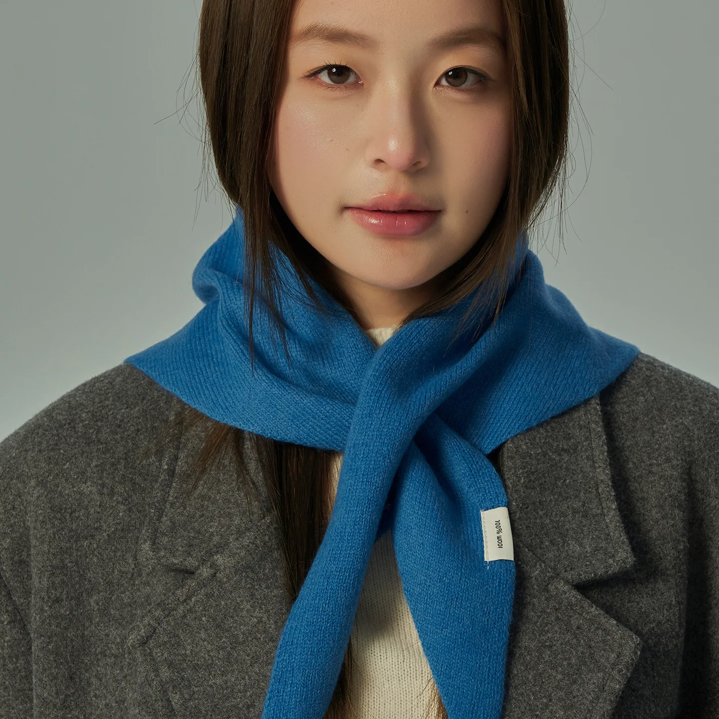 الفاخرة النساء 100% وشاح من الصوف شال شتاء دافئ الصلبة محبوك مثلث منديل موضة العلامة التجارية باندانا سيدة أوشحة صوفية الكورية