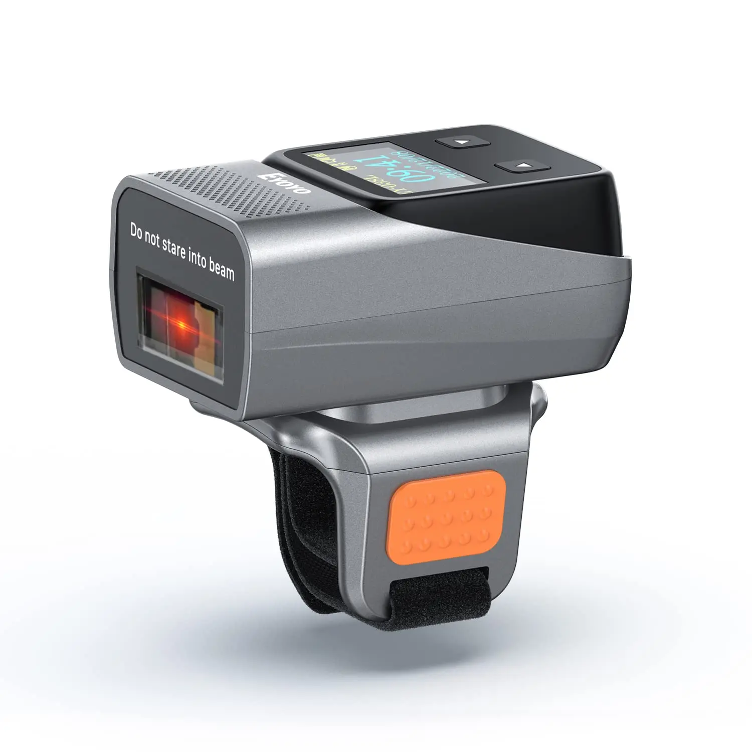 Eyoyo 1D Laser-Barcode-Scanner Bluetooth Mini Tragbarer Barcode-Leser Drahtloses Freisprech-Scangerät für Logistik, Supermarkt, Kassensysteme