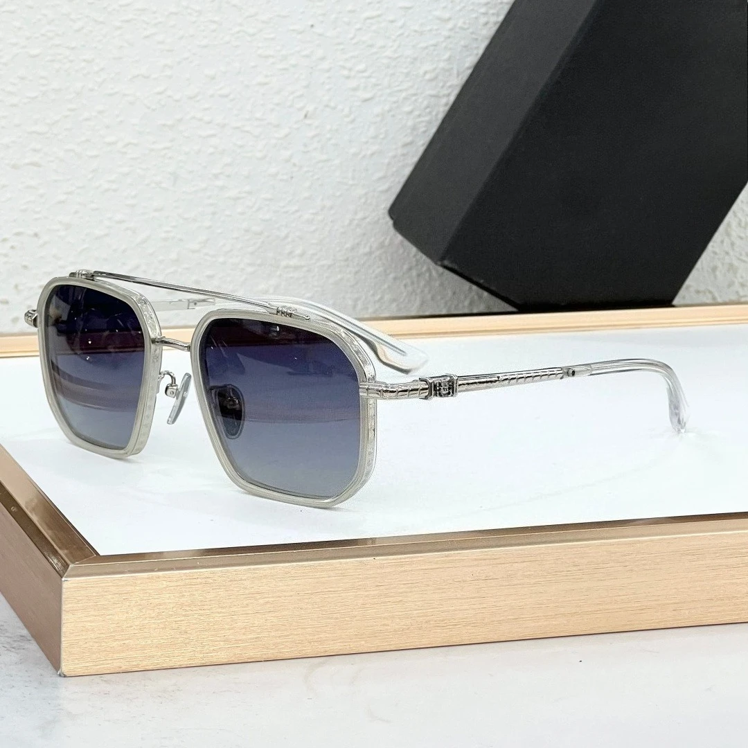 ch8153-handmade-double-bridge-square-sunglasses-titanium-metal-frame-uv400-business-unisex-fashion-glasses-with-box