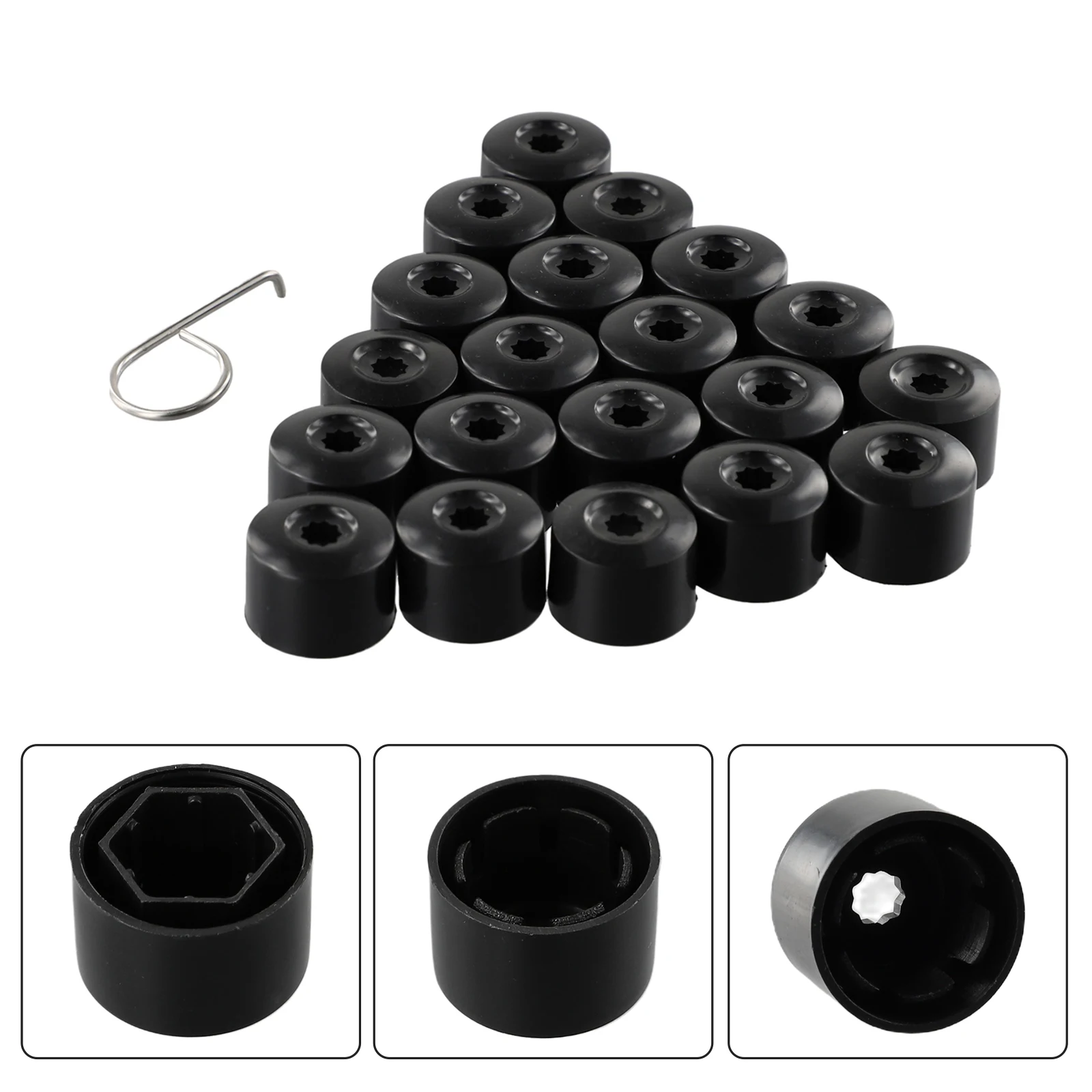 Wheel Lug Nut Bolt Bolt Nut Cap Anti theft Cap Dismantle Tool Dust proof OEM 1K06011739B9 Plastic Bolt Cover Wheel Lug Nut Bolt