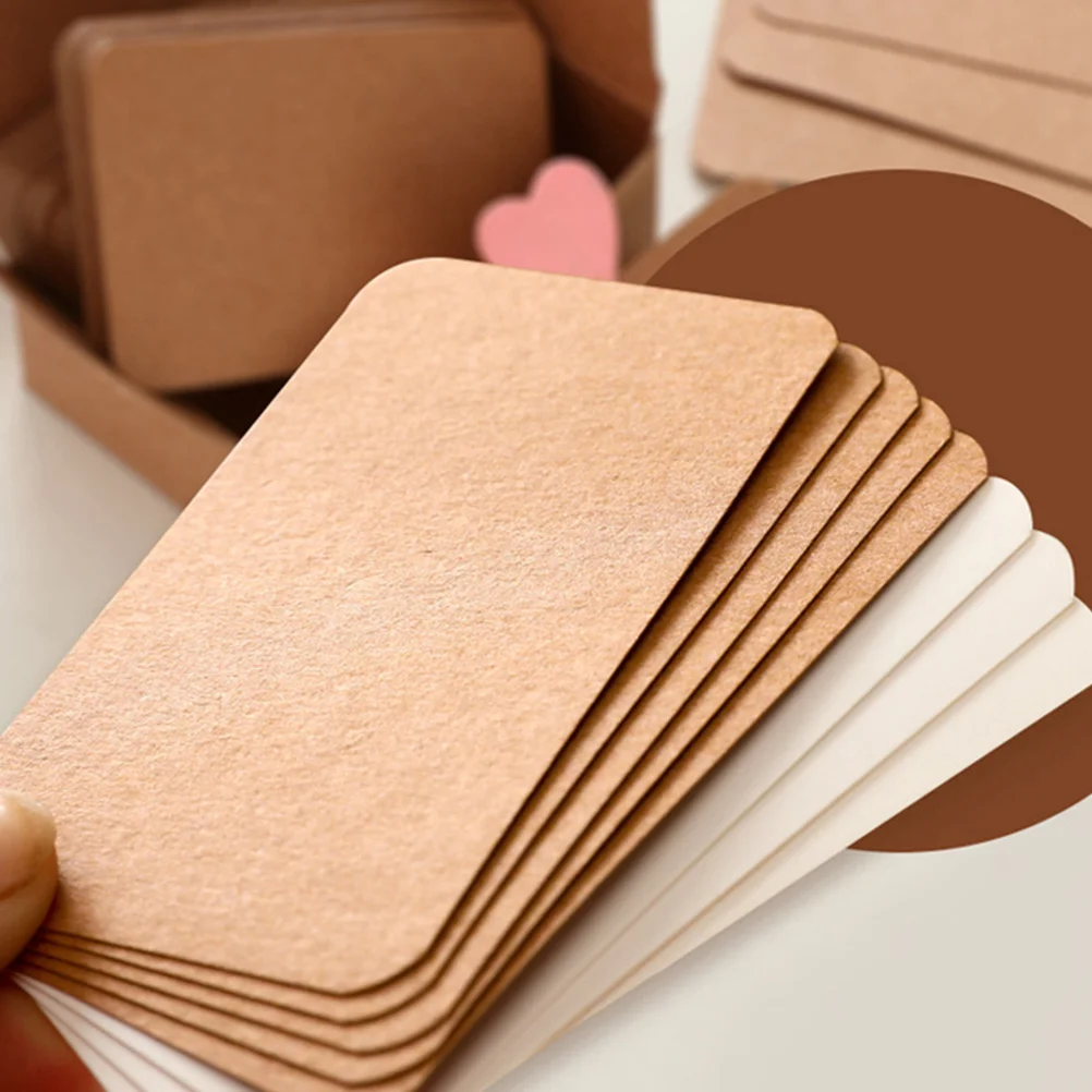 

300 Pcs Kraft Paper Cards Blank Flashcards Lightweight Memo Cards for Students Teachers Perfect Vocabulary Notes Study Aids