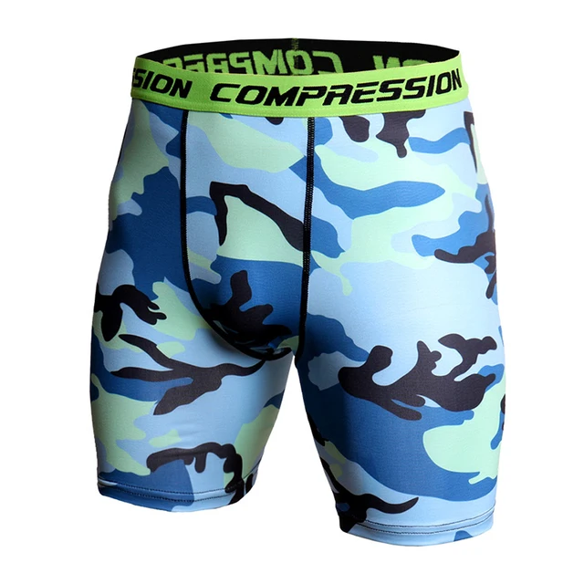 Compression Shorts Men 3D Print Camouflage Bodybuilding Tights Short Men Gyms Shorts Male Muscle Sport Elastic Running Shorts image 3