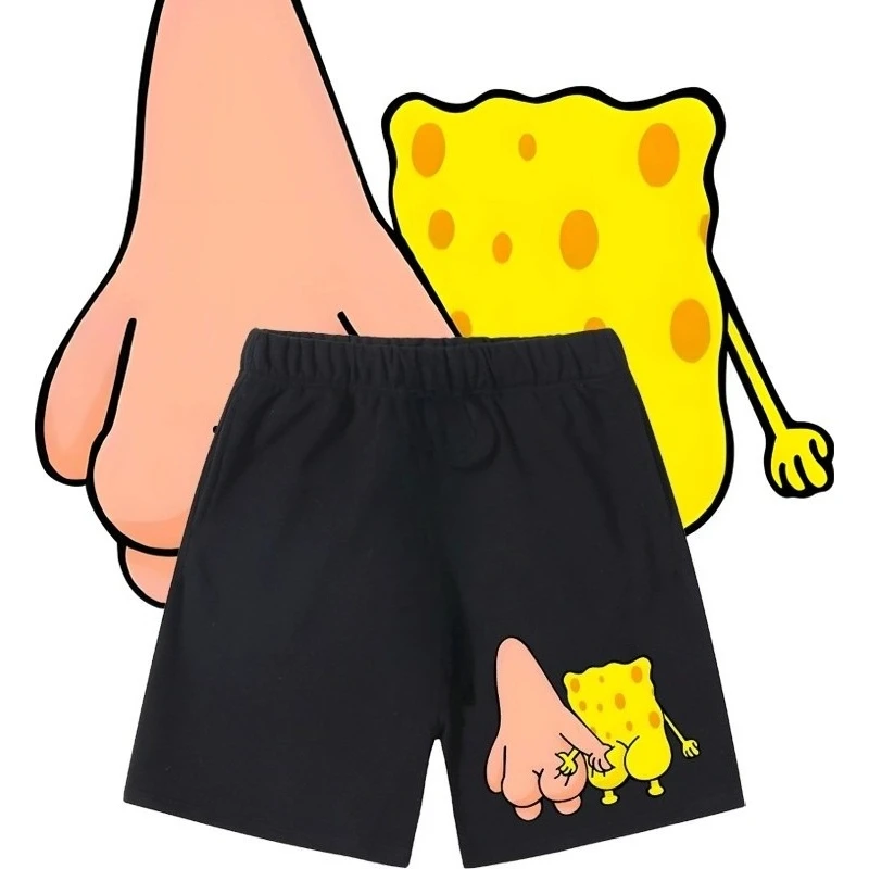 2026 Patrick Star Cartoon 3D Printed Children's Shorts Summer Loose Drawstring Casual Beach Pants Fun Couple Sports Shorts