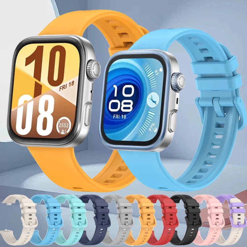 حزام سيليكون لساعة Huawei Watch Fit 4 Pro سوار معصم بديل سوار رياضي لساعة Huawei Watch Fit 4 3 Correa Watchband
