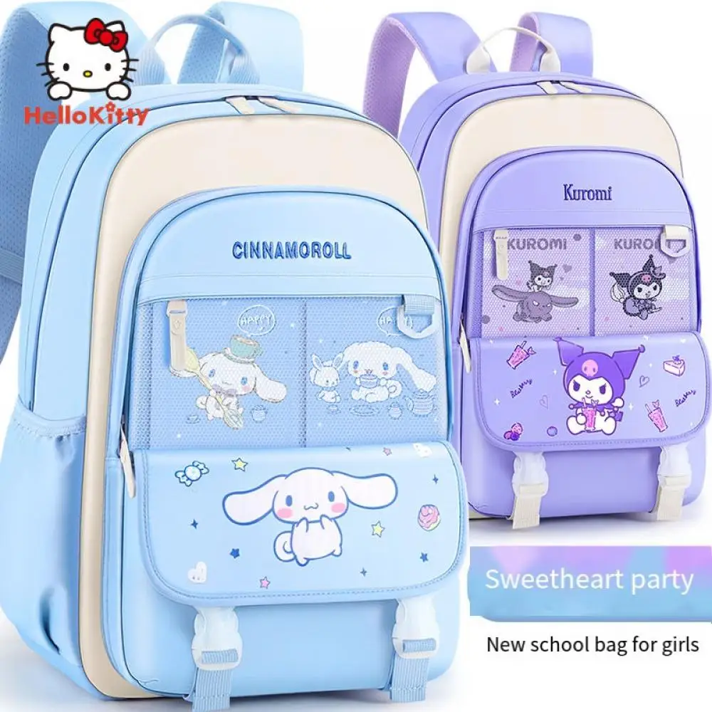 Sanrio Cinnamoroll Schoolbag Cartoon Kuromi New Bag Burden Reduction Lightweight High Capacity Kids Backpack School Supplies