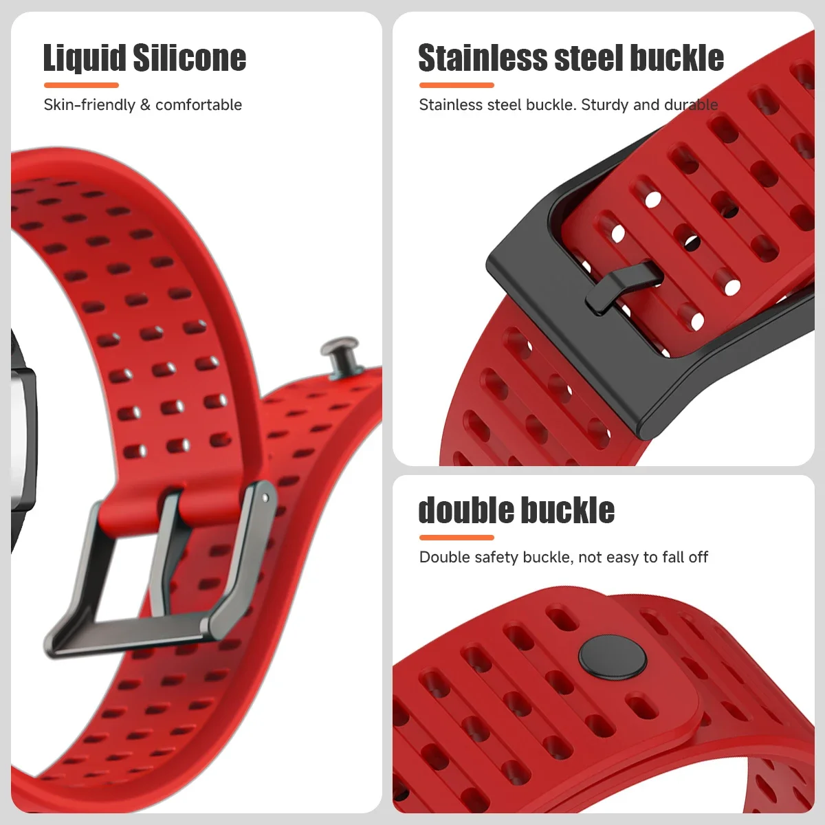 Silicone Strap For Amazfit T-Rex Watch Band For Amazfit T-Rex 3/T-Pro/T-Rex2/2Ultra Wristband Bracelet Replacement Accessories