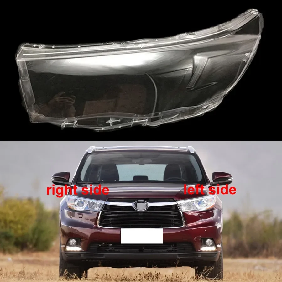 For Toyota Highlander 2015 2016 2017 Headlight Cover Shade Headlamp Shell Transparent Lampshade Case Lens Plexiglass