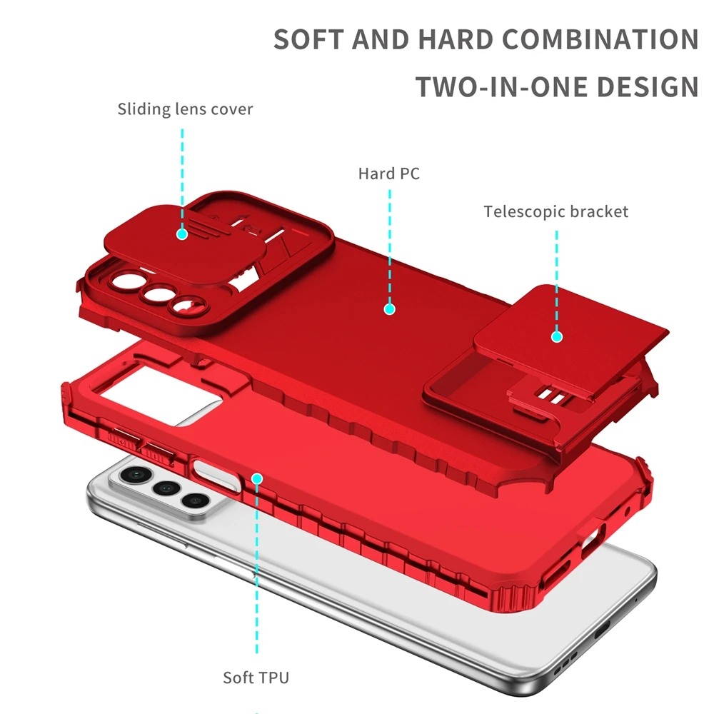 Kamera-Schutz-Schiebehülle für iPhone 17 16 15 14 13 12 11 8 7 Plus Pro X XS XR Max SE – Robuste Kunststoff-Handyhülle mit Halterung – Detail 29