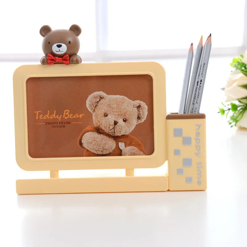 6 Inch Photo Frame Little Bear  Pen Holder Cartoon Picture Frames