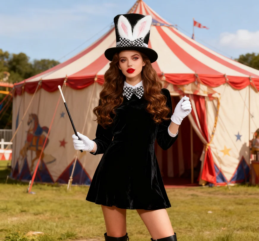 

PESENAR костюм белого кролика, цилиндр с заячьими ушками, большой галстук-бабочка с хвостом кролика, набор для Пасхи, аксессуары для косплея на Хэллоуин