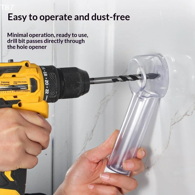 1Pc Sealed Dust Containment System Power Drill Dust Cover With Integrated Drill Bit Storage Case For Clean & Safe Drilling