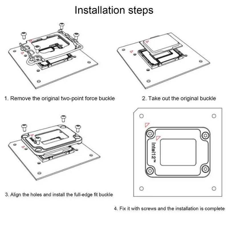 Фиксированная застежка для процессора Рамка корректора гибки процессора 12/13 LGA 1700-BCF Процессор Правильный кронштейн для изгиба нажимной пластины радиатора