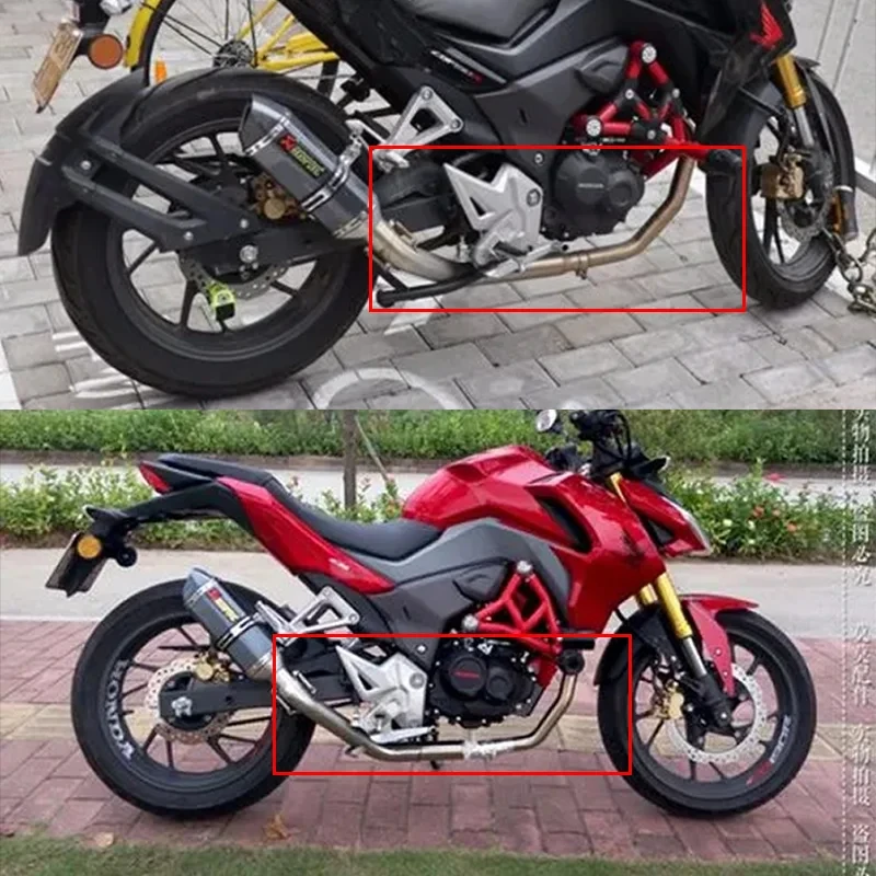 دراجة نارية العادم الأنابيب الأوسط وصلة منتصف الأنابيب أنبوب الخمار نظام لهوندا CBF190 لهوندا CBF190R CB190R CBF190X