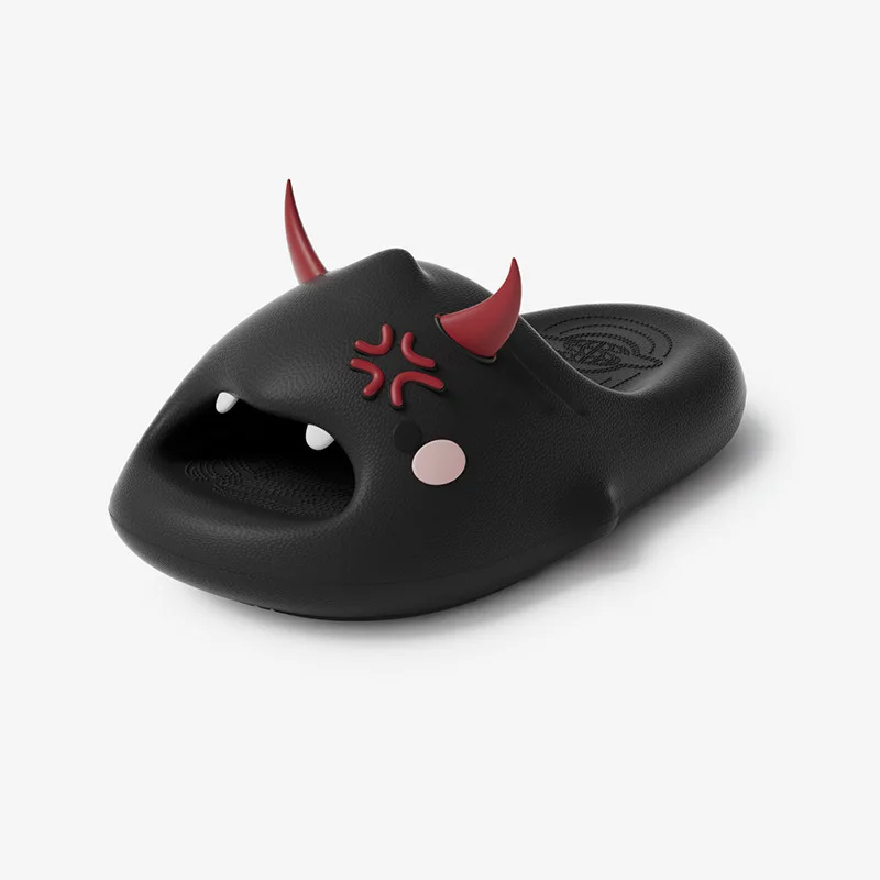 

Cute Shark Slippers For Women, Funny Cartoon Little Devil Shark Slippers Anti Slip Silent Couple Men Slippers