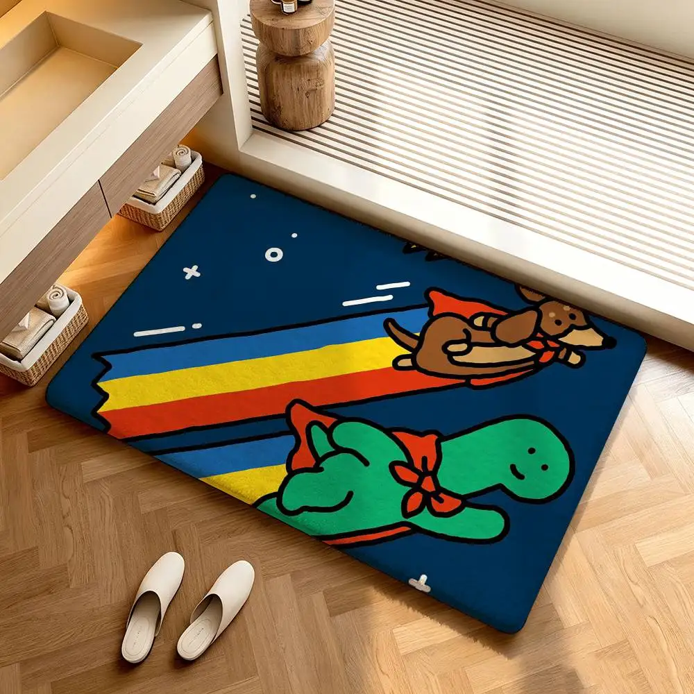 Cartoon J-Joguman S-Studio  Shower Room Absorbent Small Floor Mat Soft Comfortable Decorative Foot Mat