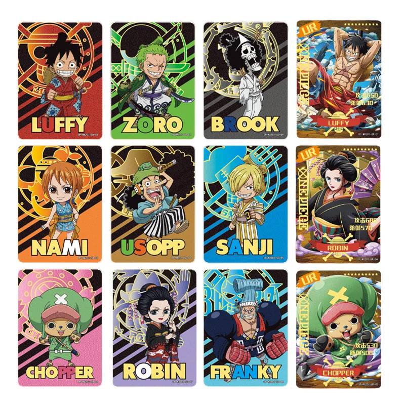 One Piece Collection Cards Rare Booster Box Pack Anime Luffy Zoro Nami Chopper TCG Child Birthday Gift Toy