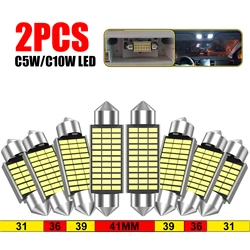 2Pcs CANBUS C5W C10W LED Bulb 31mm 36mm 39mm 41mm Car Interior Reading Light Festoon Auto Dome License Plate Luggage Trunk Lamp