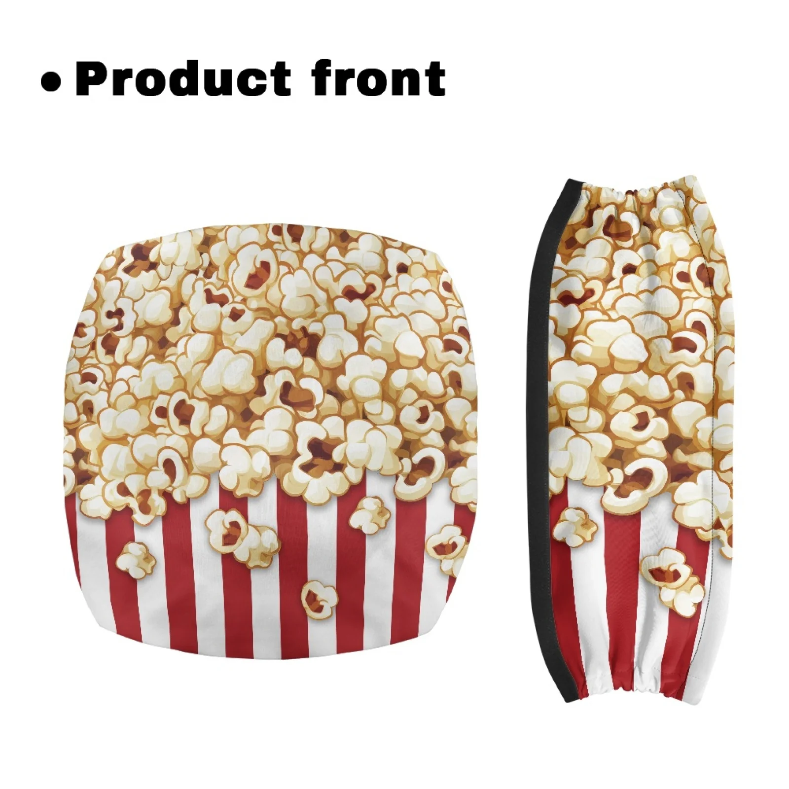 Coloranimal Popcorn Pattern 2 Pieces Seat and Backrest Covers Breathable Walker Seat Cushion for Women Friends