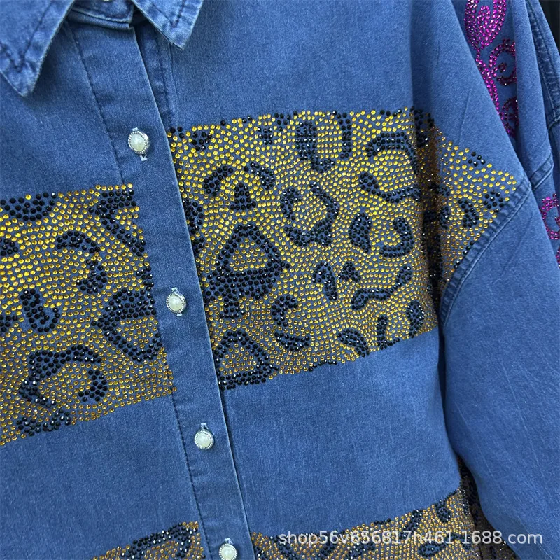 2025 신상 봄 가을 여성 투피스 세트 핫 드릴링 루즈핏 긴팔 데님 가디건 코트 + 와이드 레그 캐주얼 스트레이트 청바지