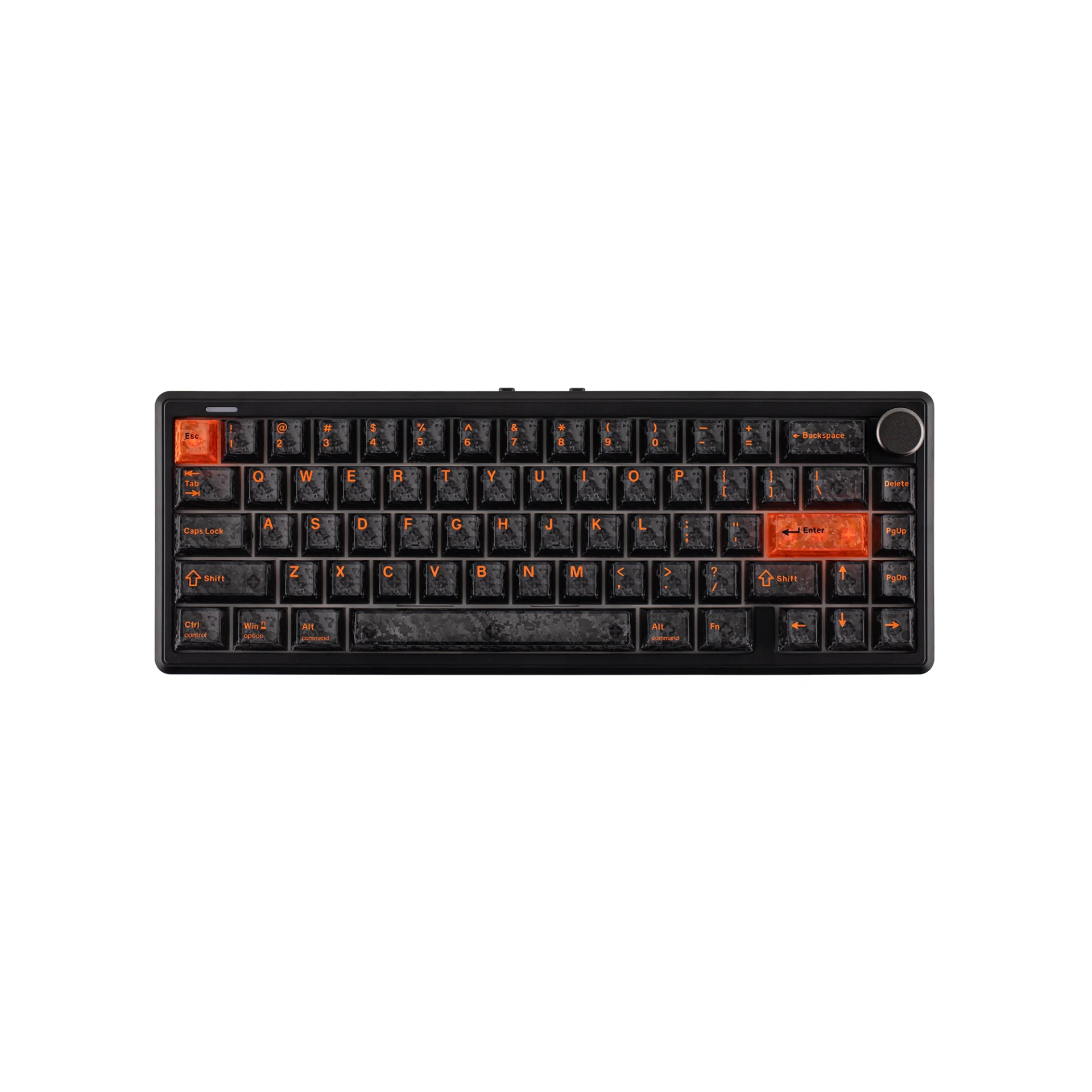 EPOMAKER TH65 65% ANSI US-Layout Kabelgebundene/BT/2,4GHz Kabellose Mechanische Tastatur 8000mAh Akku & Lautstärkeregler für Büro/Spiele