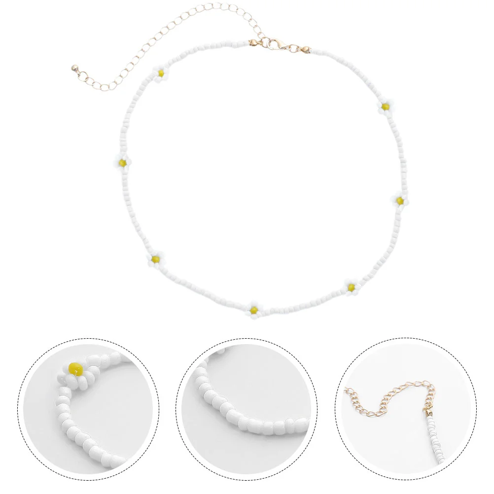 

Creative Braided Flower Geometric Necklace Jewelry Woven Clavicle Chain Lovely Woman Female Geometry