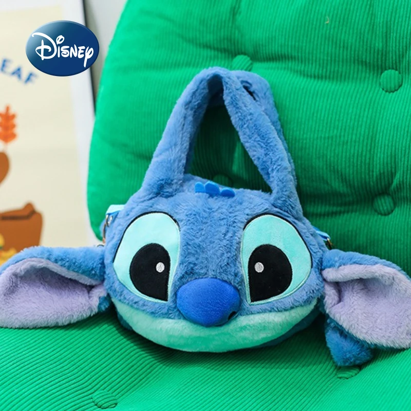 

Disney Stitch New Plush Bag Cartoon Cute Children's Plush Shoulder Bag Fashionable Children's Plush Shoulder Messenger Bag