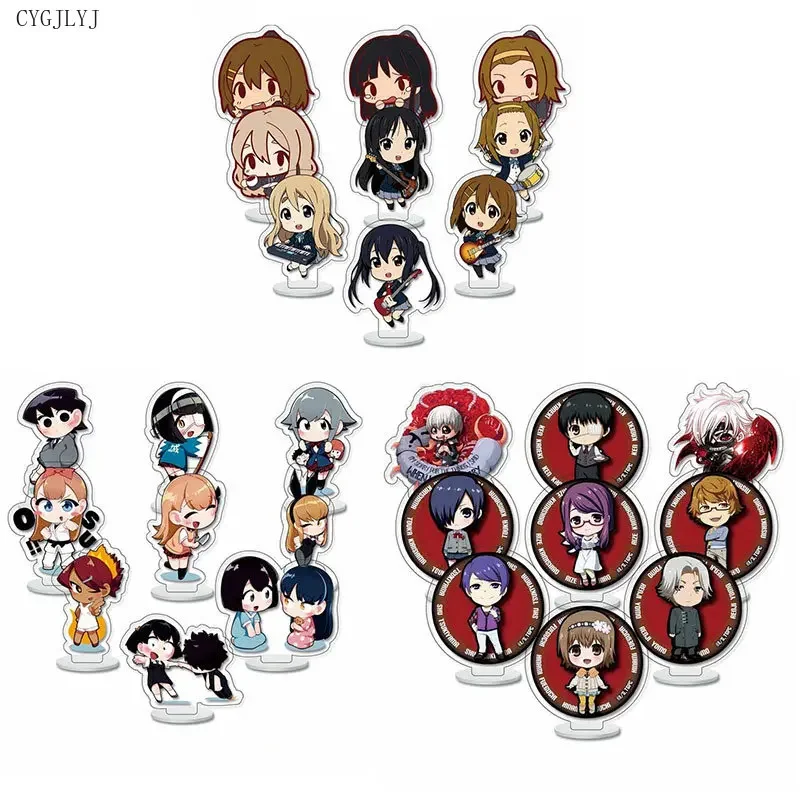 Shoko Komi Anime Acrílico Stand, Bonito Figura Dos Desenhos Animados Decoração, Placa de Ação, Toy Keychain, Fãs Presente, Comunicar, 9Pcs Set