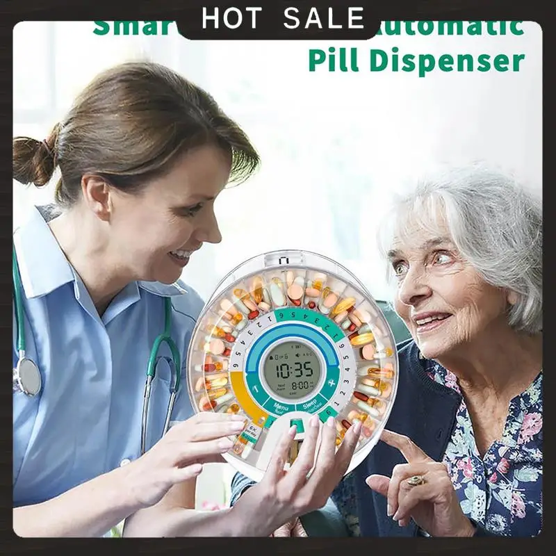 24-Hour Delivery Automatic Pill Dispenser Travel Pill Container Holder For Medication, Vitamins, And Supplements For Vitamin Sup