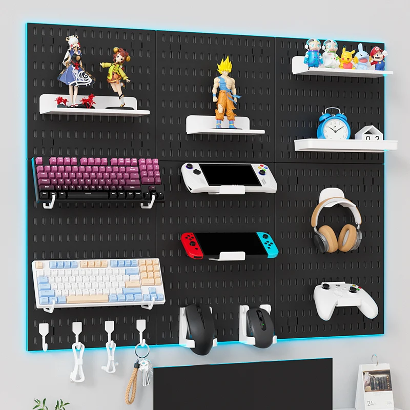 Nordic Multifunctional Pegboard, Used For Door, Wall, Garage, Kitchen Storage And Display; Perforated.