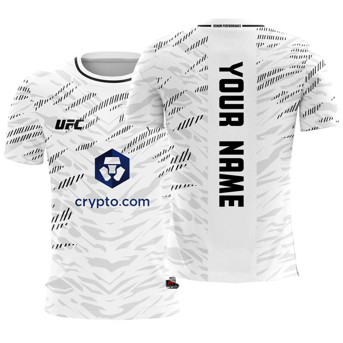 new custom UFCT shirt for men, DIY short-sleeved shirt with personalized name on the back, suitable for fighting competition top