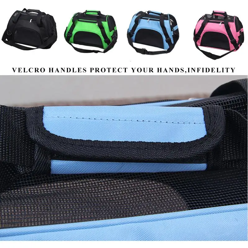 Soft-Sided Carriers Portable Pet Bag Mesh Breathable Dog Cat Carrier Outgoing Travel Breathable Pets Handbag