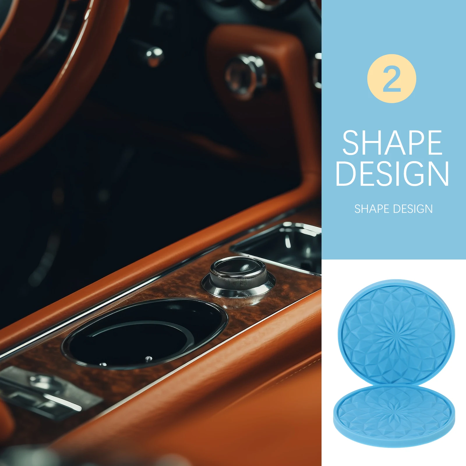 

4 Pcs Cup Mat Car Water Coaster Coasters Holder for Vehicle Pvc Automotive Holders