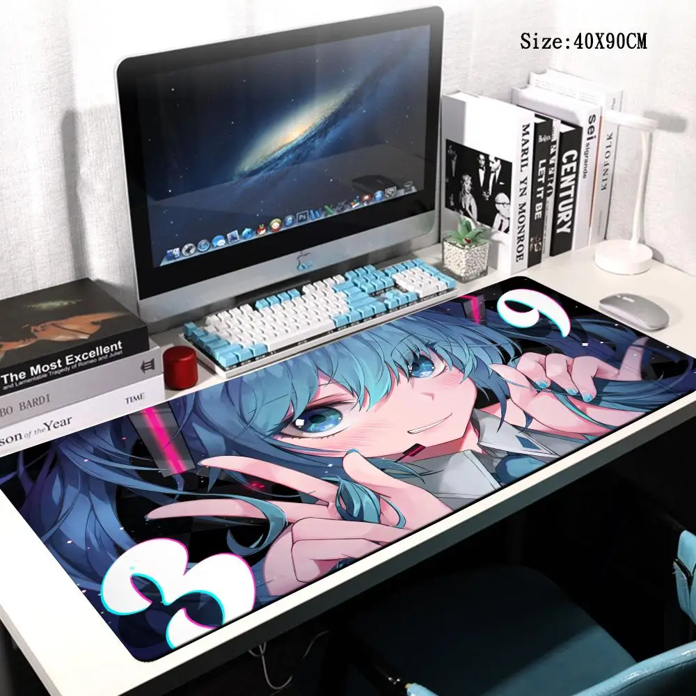 

Popular virtual diva H-Hatsune Cute Miku Mouse Pad Non-Slip Rubber Edge locking mousepads Game play mats for notebook PC compute