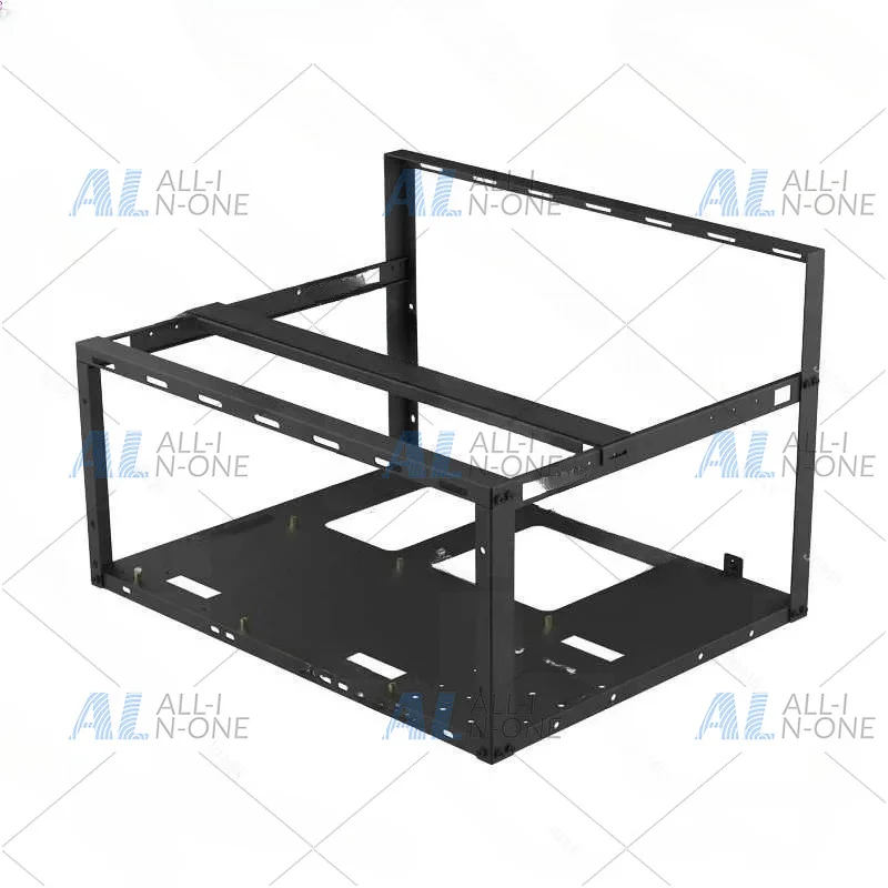 Open Frame Chassis 4-GPU Single Power Dual-System EATX Compatible AI Computing Rack-Mount Case Cabinet-Ready