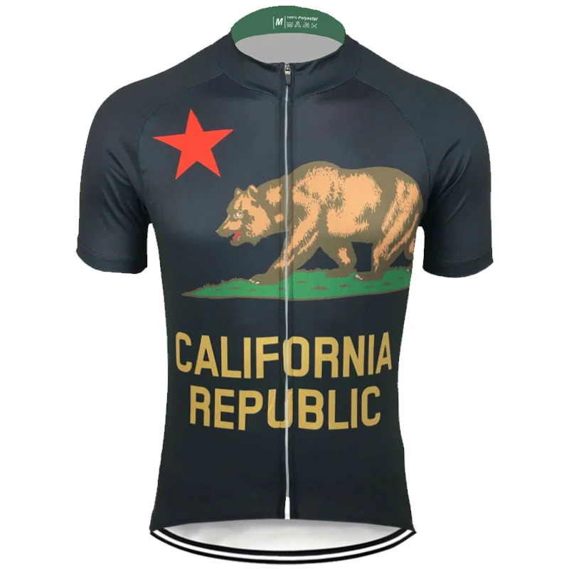 

California Bike Jersey Cycling Ciclismo Short Sleeves Bicycle Undershirt Moto Kits Downhill Summer Top Outdoor Sport Clothing