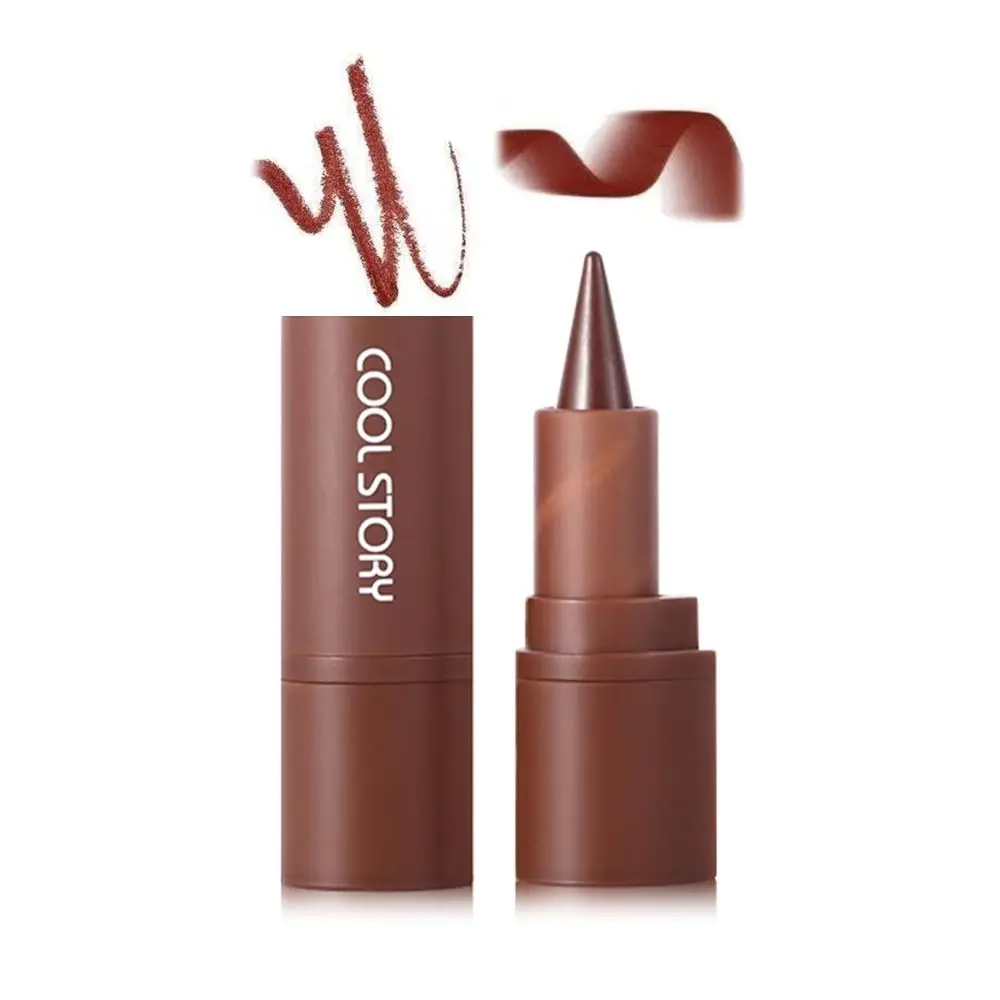 Crayon Shape 3-in-1 แต่งหน้า Lip Perfect Contour Gradient Effect Matte Lip Liner กันน้ํา Tapered Tip อายไลเนอร์สําหรับผู้หญิงแต่งหน้า