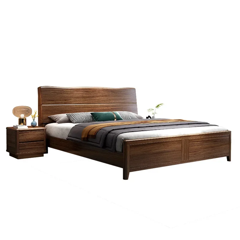 

Ebony wood, wedding bed, modern, light luxury, bedroom, double, large bed, medium and small apartment